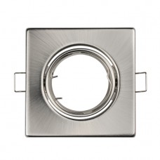 GHIERA GU10 QUADATA ORIENTABILE SATINATA 84x84mm FORO 65mm