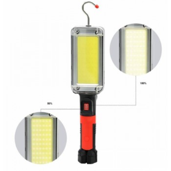 TORCIA DA LAVORO RICARICABILE A LED 700lm 20W 5000K 60 LED COB