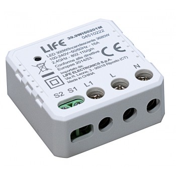 MODULO RICEVITORE PULSANTE SMART LIFE WIRELESS 2.4 GHZ 220-240V 50/60HZ INC.300W LED.40W