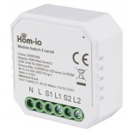 HOM-MOD-SWITCH2 HOM-IO MODULO RICEVITORE ON/OFF WIRELESS 2.4 GHZ 220-240V 50/60HZ 10A 2 CANALI