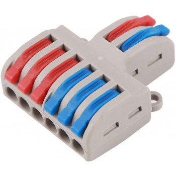 MORSETTO SERRAFILO RAPIDO 2 INPUT / 6 OUTPUT DIAMETRO CAVO 0.08/4.0mmq