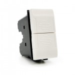 PULSANTE DOPPIO 10A 250V BIANCO COMPATIBILE MATIX