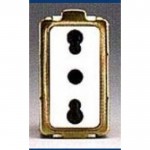 PRESA 1 POSTO BIVALENTE 10/16A 250V BIANCA COMPATIBILE MAGIC