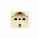 PRESA 2 POSTI SCHUKO 16A 250V BIANCA COMPATIBILE MAGIC