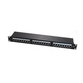 PATCH PANEL PER ARMADI RACK 19P. 24 PORTE STP CAT.5e SCHERMATO