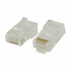 SPINA PLUG RJ45 UTP CAT6 PER CAVO FLESSIBILE CONFEZIONE 10 PEZZI