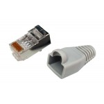 SPINA PLUG RJ45 STP CAT6 PER CAVO FLESSIBILE CONFEZIONE 10 PEZZI