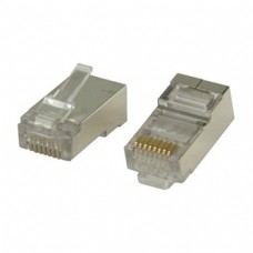 SPINA PLUG RJ45 STP CAT6 PER CAVO RIGIDO CONFEZIONE 10 PEZZI