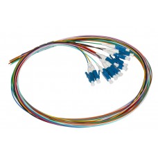 SET 12 CAVI PIGTAIL FIBRA OTTICA COLORATI CONNETTORI LC SINGLEMODE SIMPLEX MT.2