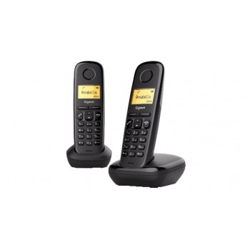 A170 DUO SIEMENS GIGASET TELEFONO CORDLESS NERO COPPIA