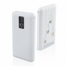 POWERBANK 8800MAH 5V BIANCO USB / MICROUSB / TYPE C / LIGHTNING
