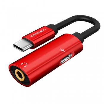 CAVO USB TIPO C / USCITA CUFFIA MINIJACK 3,5 STEREO CON PORTA DI RICARICA