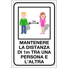 CARTELLO 200x300 MANTENERE LA DISTANZA DI SICUREZZA