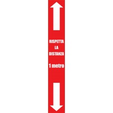 ADESIVO PAVIMENTO 100x7cm RISPETTA LA DISTANZA DA 1MT.