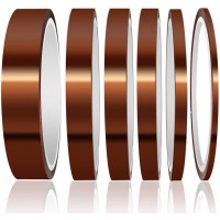 KIT 6 PEZZI NASTRI KAPTON ALTA TEMPERATURA VARIE MISURE