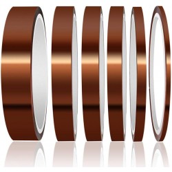 KIT 6 PEZZI NASTRI KAPTON ALTA TEMPERATURA VARIE MISURE