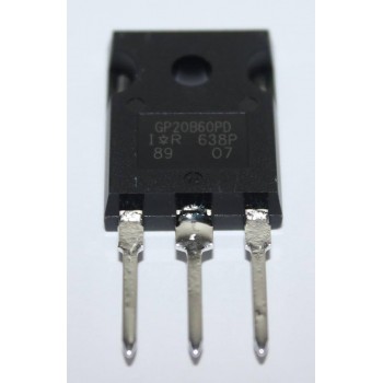 IRGP20PB60PDPBF IGBT N CH 20A 600V WITH UF SOFT RECOV.DIODE