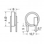 BATTERIA LITIO CR2430 3V MONTAGGIO VERTICALE CIRCUITO STAMPATO