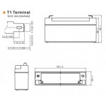 BATTERIA RICARICABILE PIOMBO 6V 3,2Ah ORIZZONTALE 65x124x33mm IMPORT