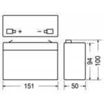 FG11201 FIAMM BATTERIA RICARICABILE PIOMBO 6V 12Ah