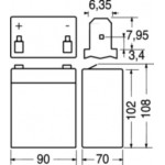 BATTERIA RICARICABILE PIOMBO 12V 5,0Ah IMPORT