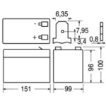 FG20721 FIAMM BATTERIA RICARICABILE PIOMBO 12V 7,2Ah