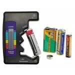 PROVAPILE UNIVERSALE PER BATTERIE AAA,AA,C,D,9V E BOTTONE CON DISPLAY LCD