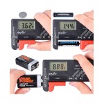 PROVAPILE UNIVERSALE PER BATTERIE AAA,AA,C,D,9V E BOTTONE CON DISPLAY LCD