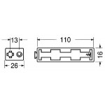 PORTAPILE PER 4 STILO LUNGO 2+2 BOTTONE