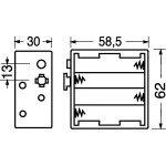 PORTAPILE PER 8 STILO 4+4 A BOTTONE