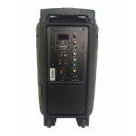 CASSA AMPLIFICATA 200W TROLLEY CON LETTORE MP3 BLUETOOTH E RADIO