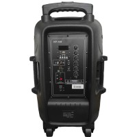 CASSA AMPLIFICATA 350W TROLLEY CON LETTORE MP3 BLUETOOTH E RADIO 12 POLLICI