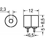 BUZZER MINI 12x9,5mm SENZA OSCILLATORE