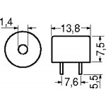 BUZZER MINI 14x7mm CON OSCILLATORE