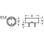 BUZZER MINI 23x9,5mm CON OSCILLATORE