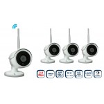 KIT VIDEOSORVEGLIANZA NVR 4 CANALI WIRELESS,4 TEL.2MPX 1080P WIRELESS