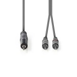CAVETTO 2xSPINE RCA - 1xSPINA JACK 3,5 STEREO MT.1,5 PROFESSIONALE