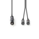 CAVETTO 2xSPINE RCA - 1xSPINA JACK 3,5 STEREO MT.5,0 PROFESSIONALE