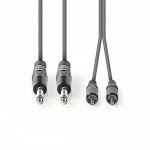 CAVETTO 2xSPINE JACK 6,3 MONO - 2xSPINE RCA MT.1,5 PROFESSIONALE