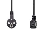 CAVO ALIMENTAZIONE PRESA IEC C13 ANGOLO - SPINA SCHUKO IEC320 ANGOLO mt.5,0