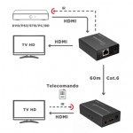 HD EXTENDER GBC HDMI CAT.5/CAT.6 50MT CON 1 CAVO ETHERNET E TRASMETTITORE I.R.