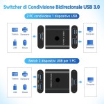 SWITCH USB3.0 2 PORTE