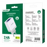 ALIMENTATORE USB FAST CHARGER IN:110-220V USB TYPE A 2x2,4A CON DISPLAY