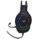 CUFFIA GAMING CON MICROFONO CONNETTORE SINGOLO DA 3,5mm 4 POLI E LED RGB