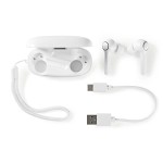 AURICOLARI MICROFONO BLUETOOTH STEREO WHITE TOTAL WIRELESS NEDIS