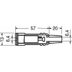 PRESA VOLANTE D.6,3 STEREO DORATA CON GUIDACAVO