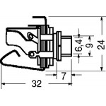 PRESA PANNELLO D.6,3 STEREO CON INTERRUTTORE