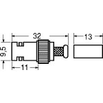 PRESA VOLANTE BNC A CRIMPARE PER CAVO RG58 STANDARD