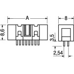 CONNETTORE MASCHIO PER CONNETTORI A PERFORAZIONE DI ISOLANTE PASSO 2,54mm POLI 20