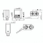CONNETTORE VOLANTE MASCHIO 2 POLI XT60
